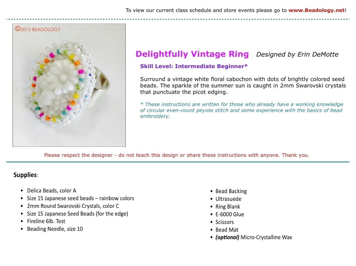 Delightfully Vintage Ring Pattern Instant Download