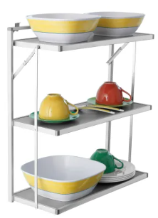 Caravan Wall Extrusion Or Window Hanging Shelf Unit 3Tier