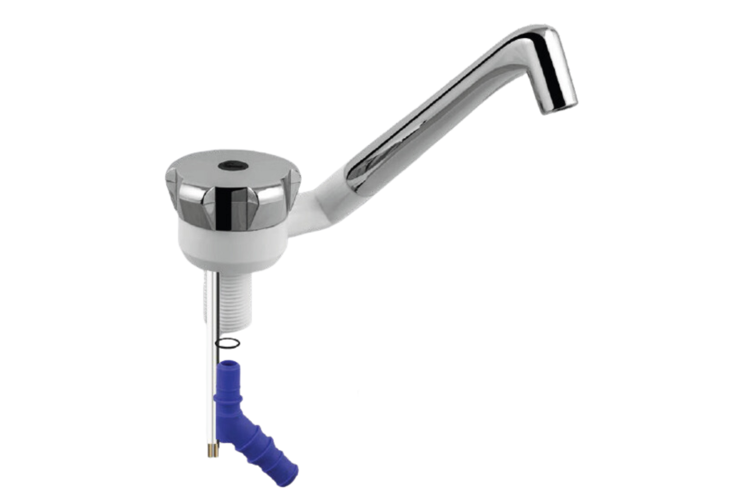 Cold water tap with folding spout