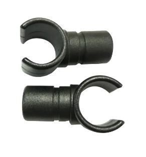T-Clamp Clip-on 22 - 25mm Black 2pcs per pack