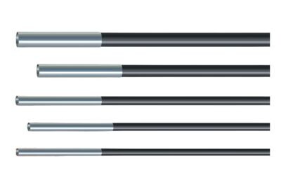 Single fibre pole & connector 7.9, 8.5, 9.5, 11, 12.7mm x 80cm, full length with connector 85mm