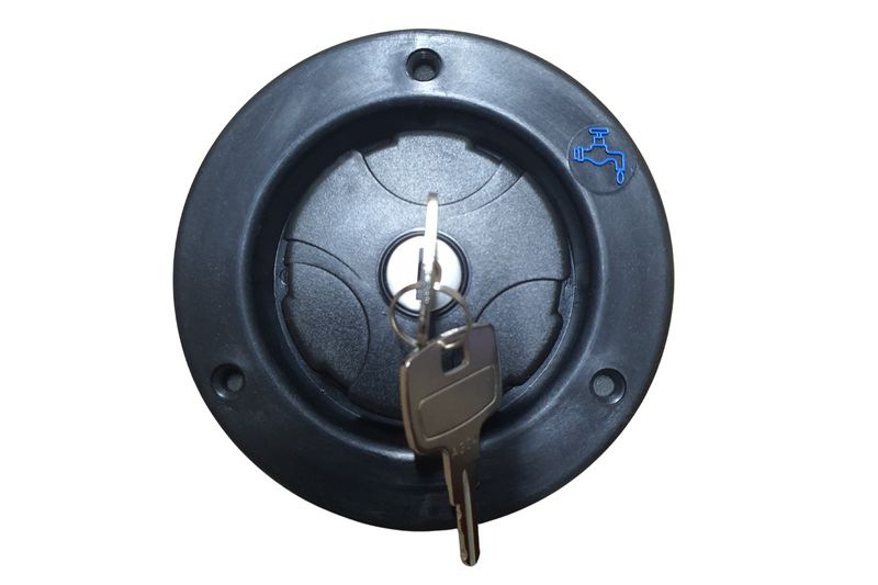 Top-It-Up caravan water inlet 2 point bayonet plug.