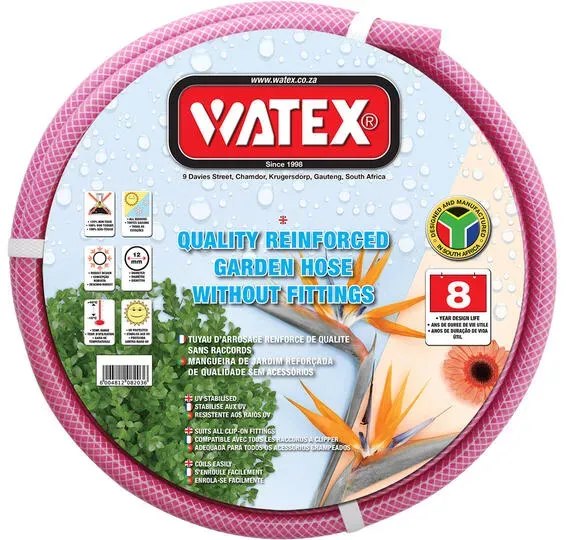 Watex Hosepipe Pink 1/2 12mm x 20m