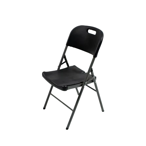 Black Foldable Plastic Chair