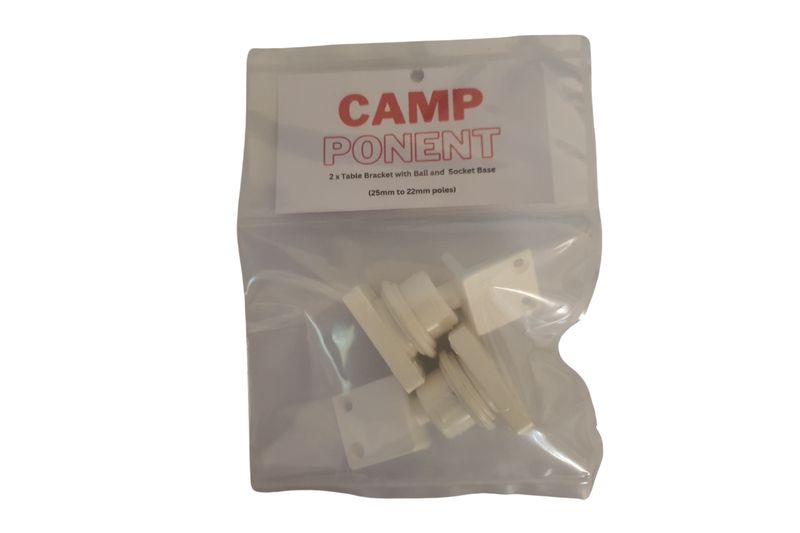 2 x Table Brackets with Ball and Socket Base