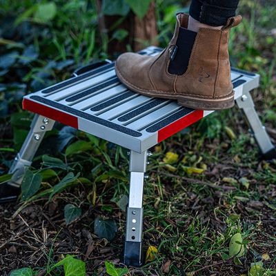 Heavy Duty Height Adjustable Single Steel Step