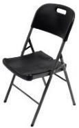 Foldable Plastic Chair Black