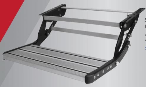 Single pull-out folding caravan step