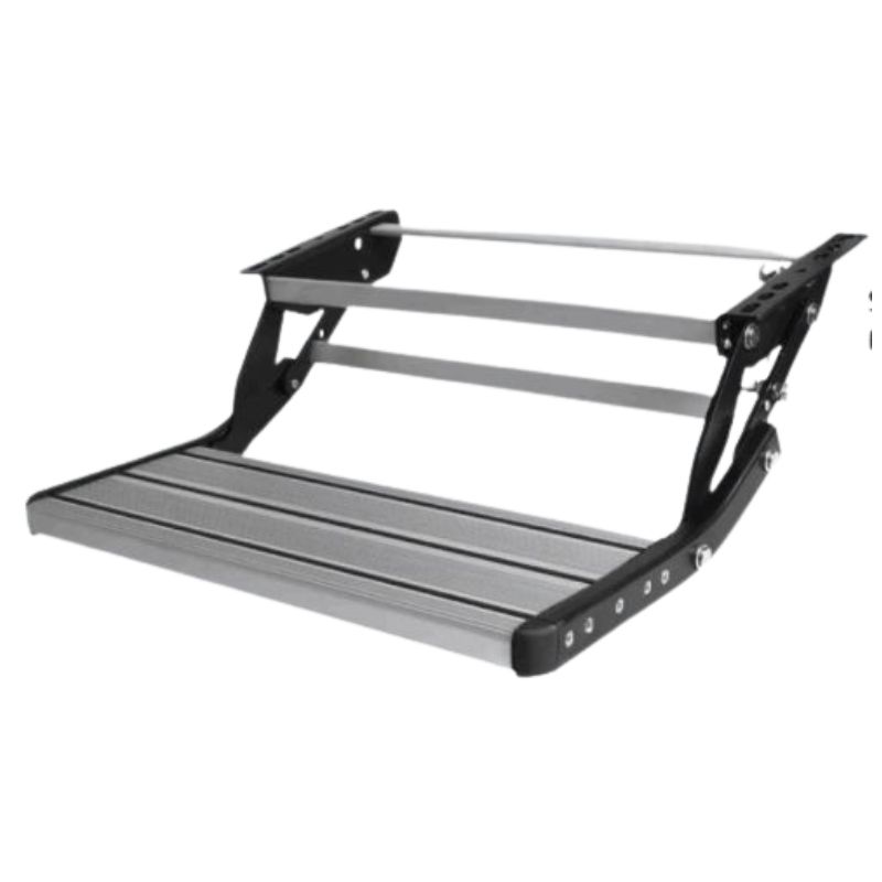 Single pull-out folding caravan step