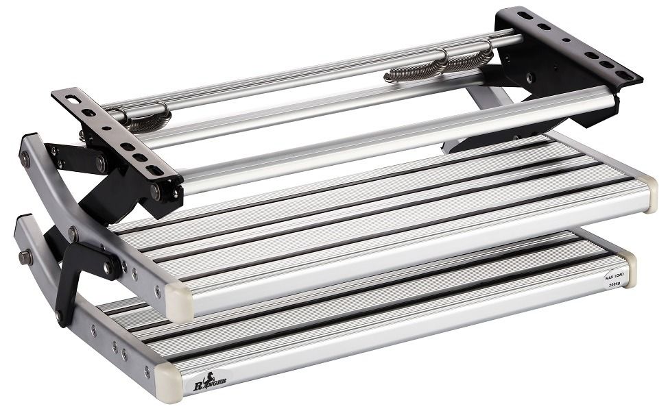Caravan double fixed pull-out step