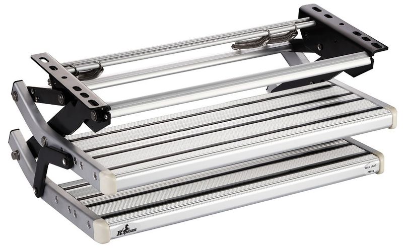 Caravan double fixed pull-out step
