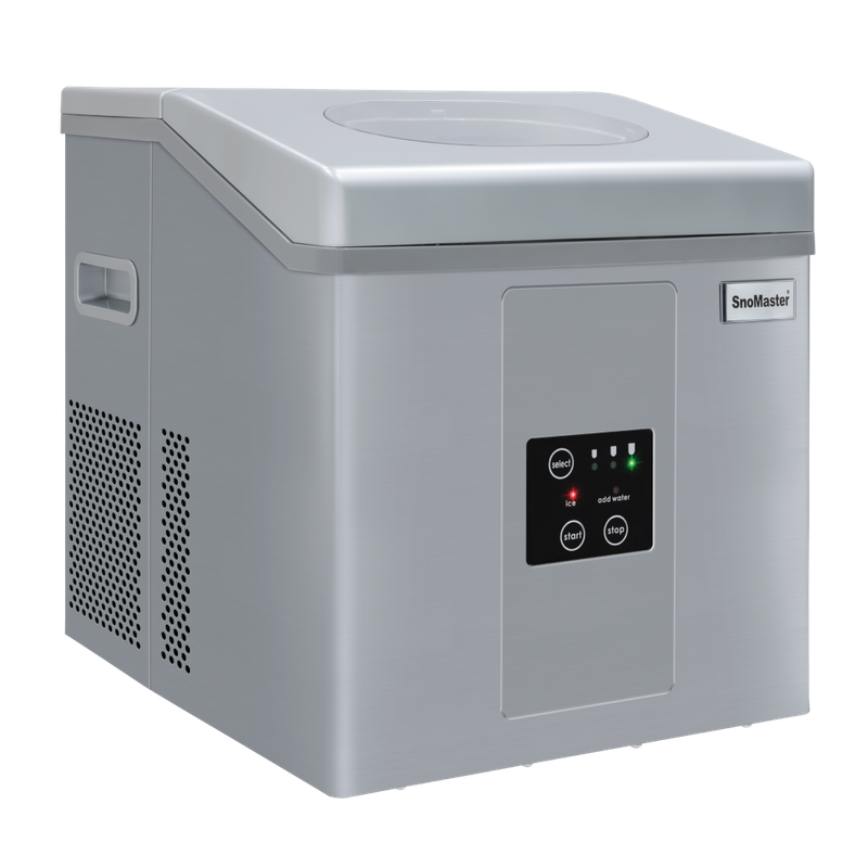 SnoMaster - 15Kg/24Hr Counter-Top Bullet Type Ice-Maker - Stainless Steel