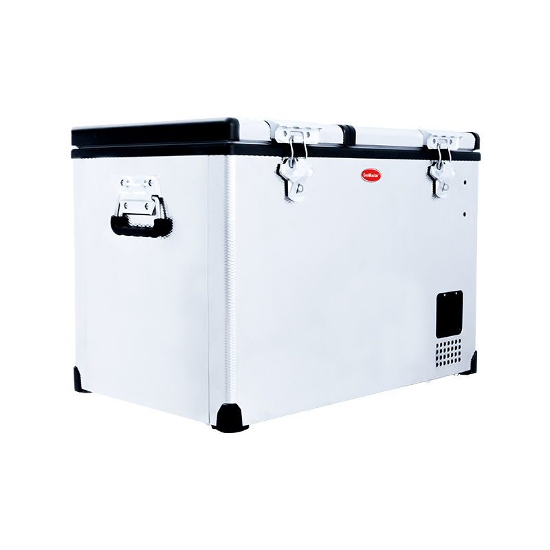 SnoMaster 56L Dual Compartment Mobile Fridge/Freezer AC/DC - Stainless Steel