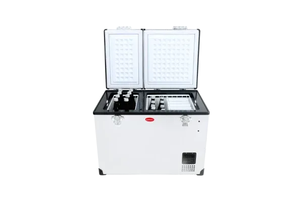 SnoMaster 56L Dual Compartment Mobile Fridge/Freezer AC/DC - Stainless Steel SnoMaster 56L Dual Compartment Mobile Fridge/Freezer AC/DC - Stainless Steel