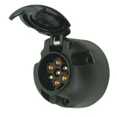 7 Pin Plastic Femal Caravan or Trailer Plug 12/24 Volt