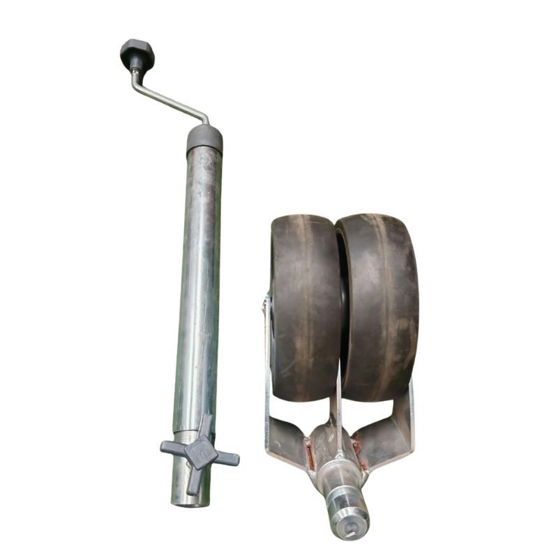 Caravan or Trailer Jockey With Detachable Double Wheel 48mm Diameter Shaft Caravan or Trailer Jockey With Detachable Double Wheel 48mm Diameter Shaft
