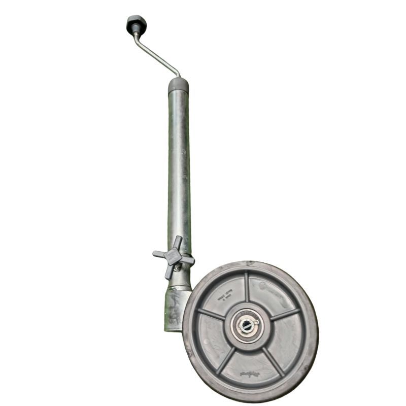 Caravan or Trailer Jockey With Detachable Double Wheel 48mm Diameter Shaft Caravan or Trailer Jockey With Detachable Double Wheel 48mm Diameter Shaft