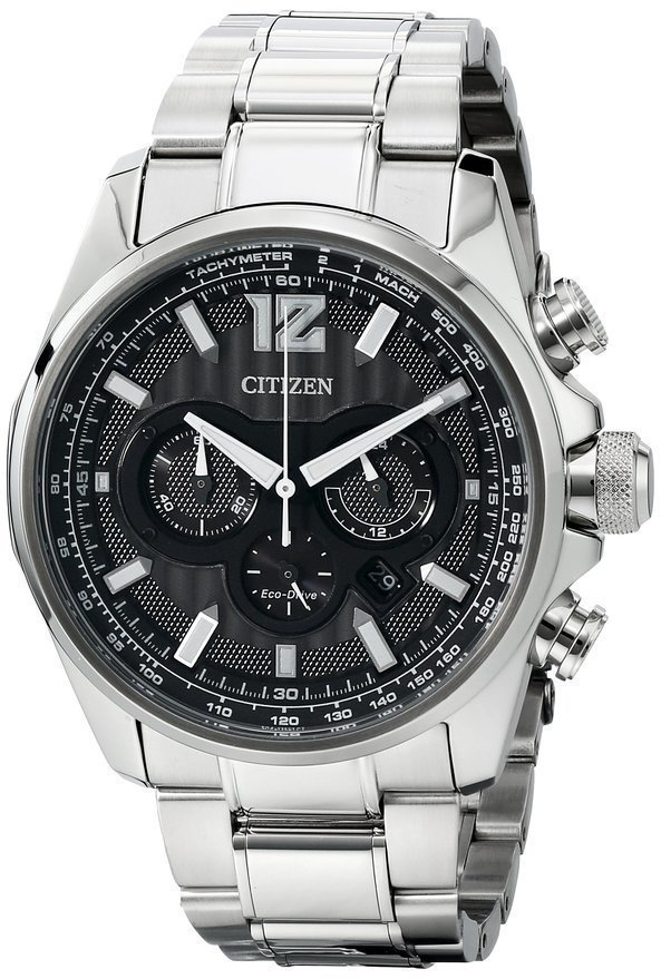 Citizen Men&#39;s CA4170-51E Shadowhawk Eco-Drive Stainless Steel Bracelet Watch