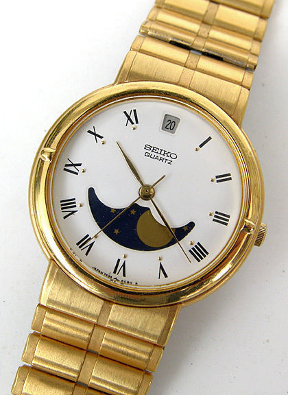 Vintage SEIKO Moon Phase Watch 7434-6079