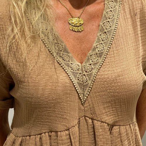 Robe "ZAZIE" en gaze de coton