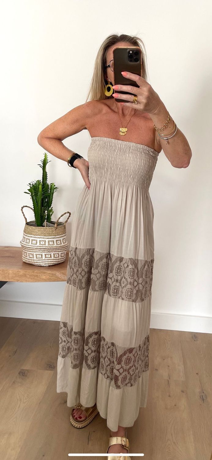 Robe longue bustier