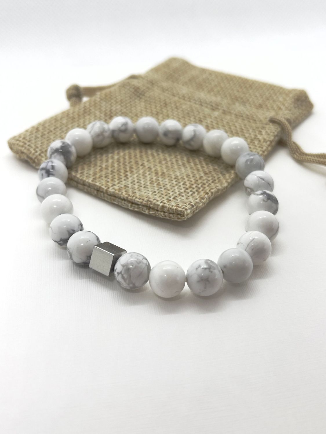 Bracelet " Howlite Blanche "