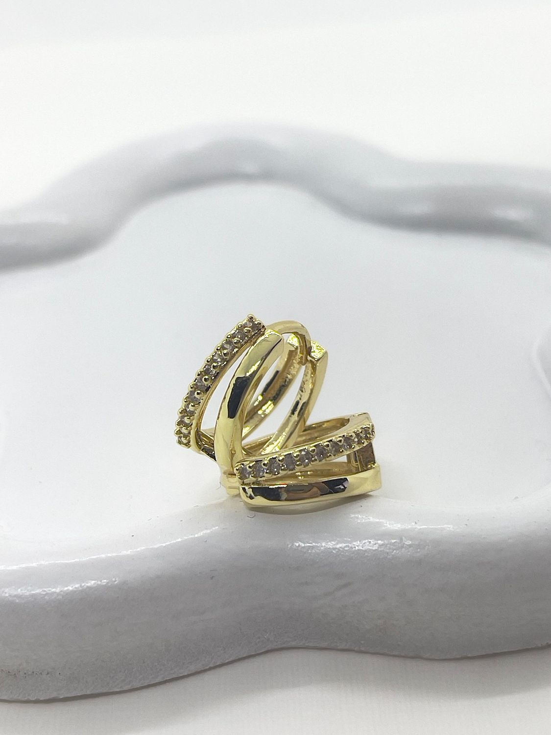 Boucle double rang avec oxyde de zirconium