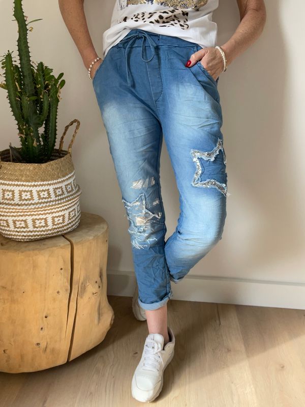 Pantalon étoile et sequins