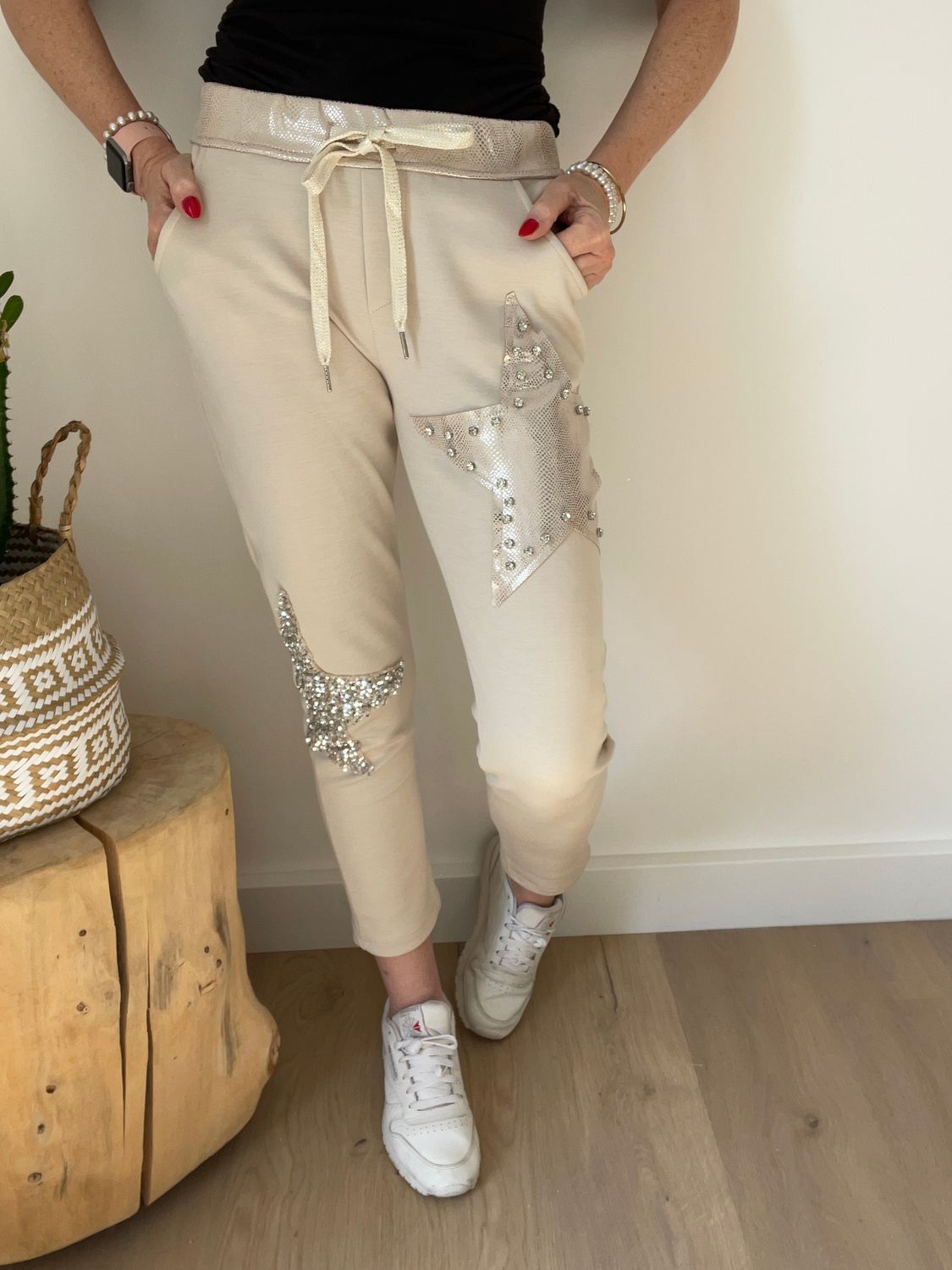 Pantalon "STAR" strass