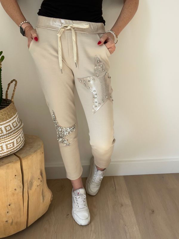 Pantalon "STAR" strass