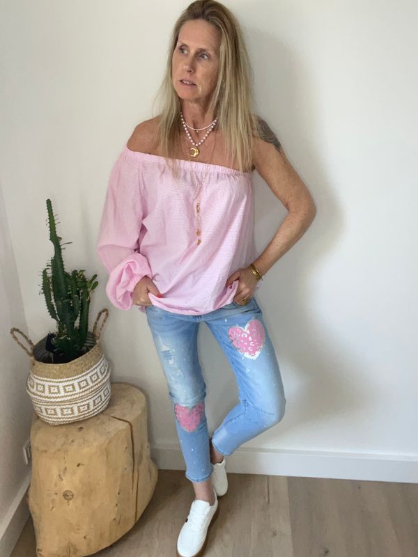 Blouse vichy asymétrique