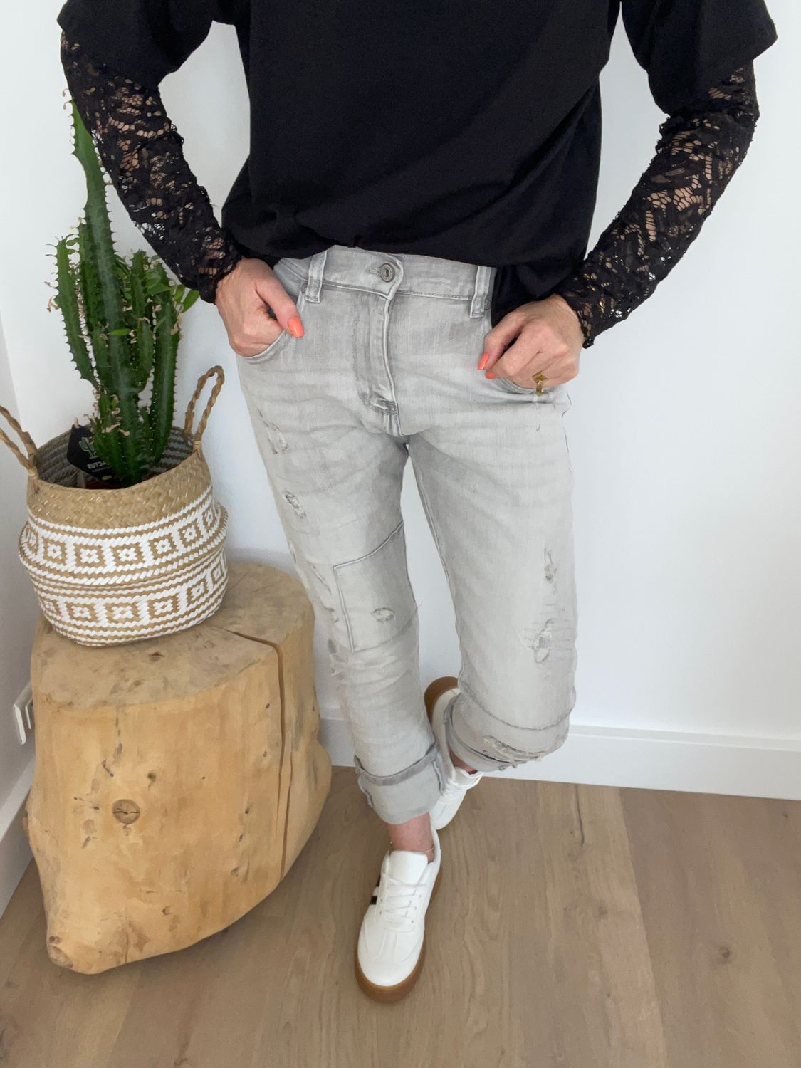 Jeans "LAURE" gris