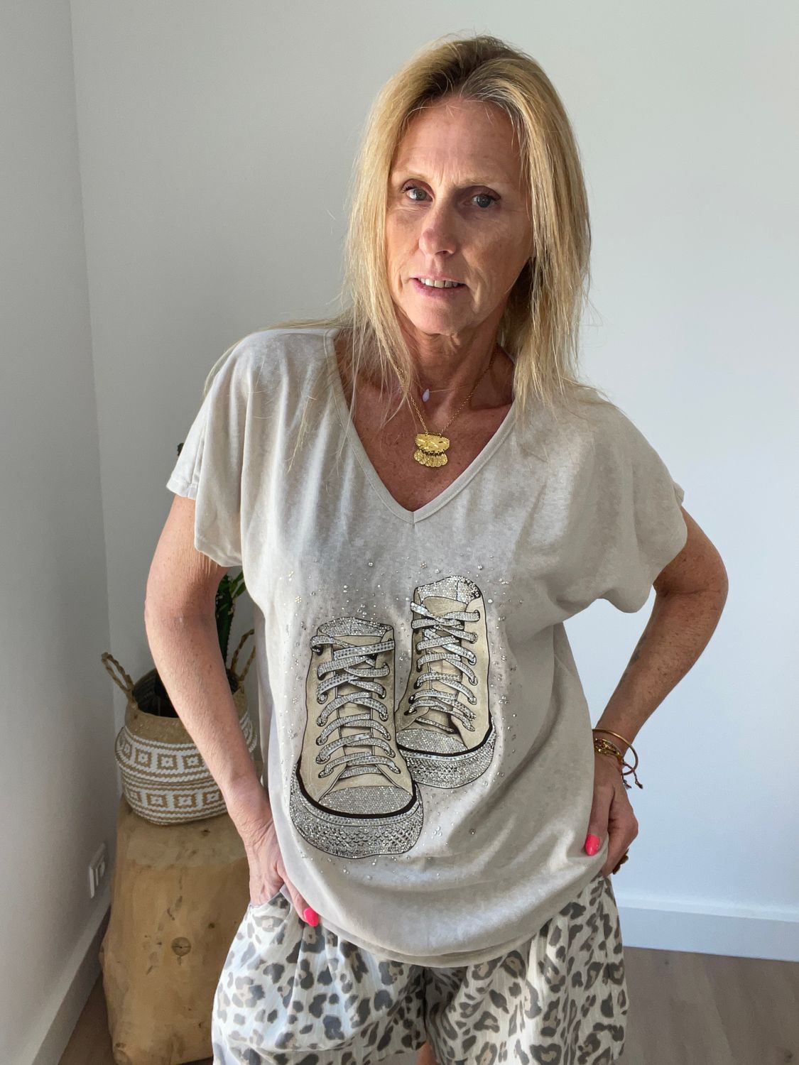 T-shirt  Basket strass