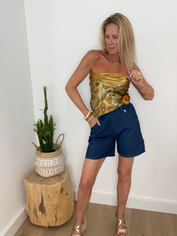 Short en jeans
