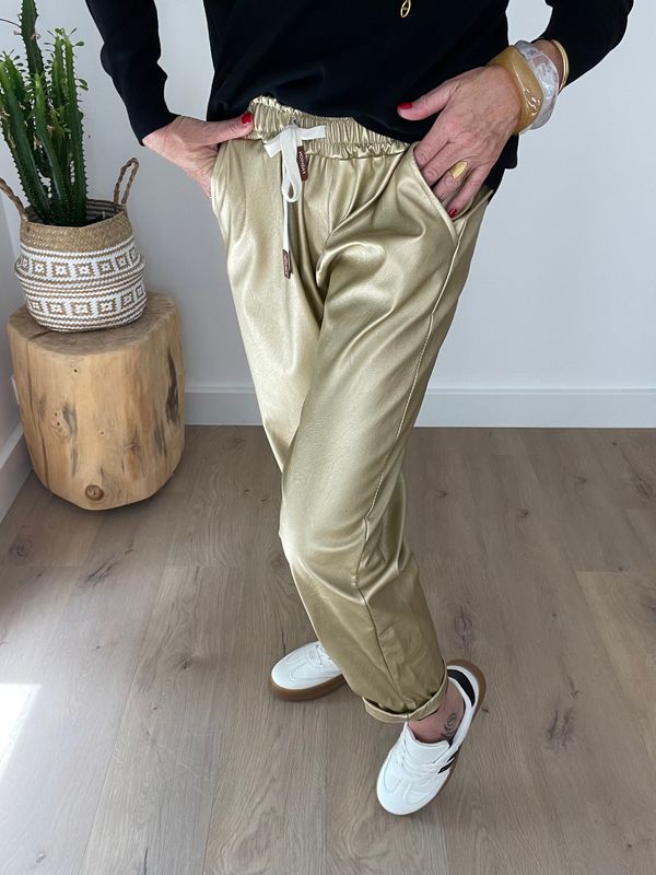 Pantalon "ROMA" simili cuir