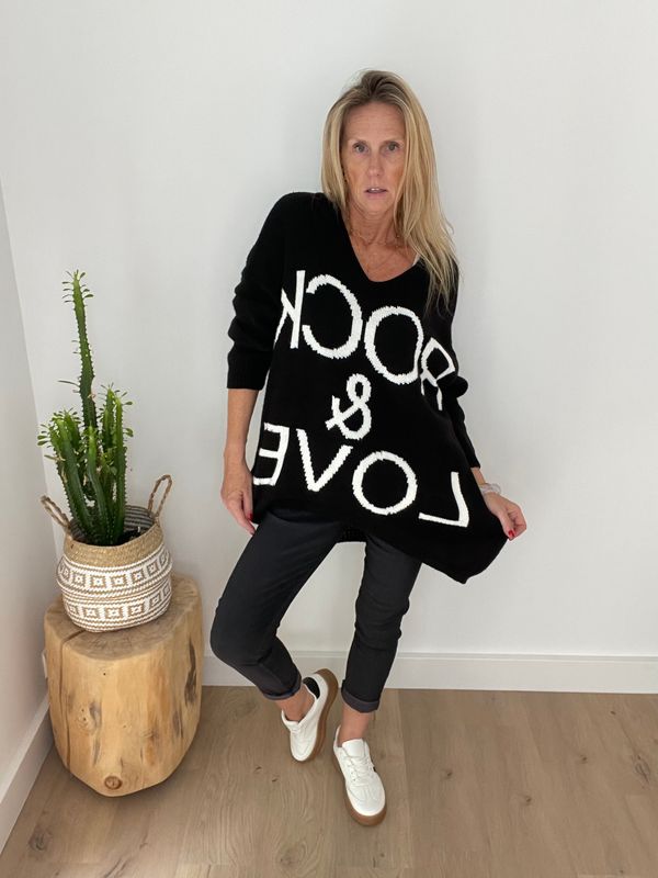 Pull "ROCK LOVE" oversize
