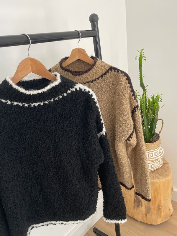 Pull "Bouclettes" laine et alpaga