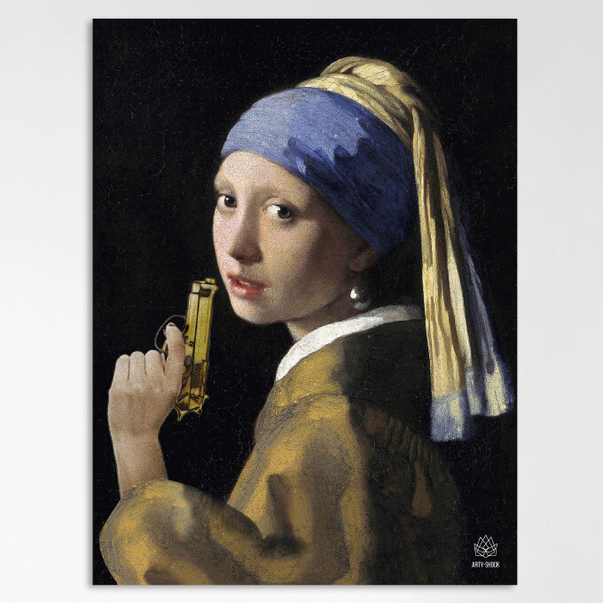 Girl With A Gun | Mini | 30 x 40 cm Girl With A Gun | Mini | 30 x 40 cm