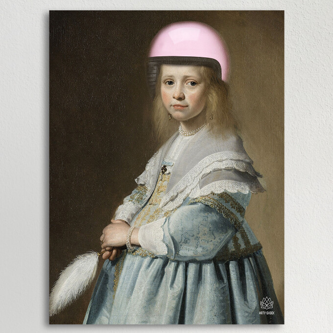 Blue Helmet Girl | Mini | 30 x 40 cm Blue Helmet Girl | Mini | 30 x 40 cm