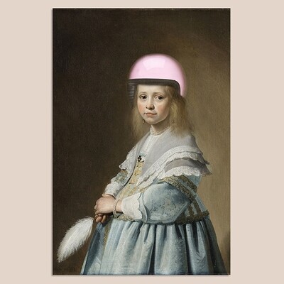 Blue Helmet Girl | Mix & Match | 20 x 30 cm Blue Helmet Girl | Mix & Match | 20 x 30 cm