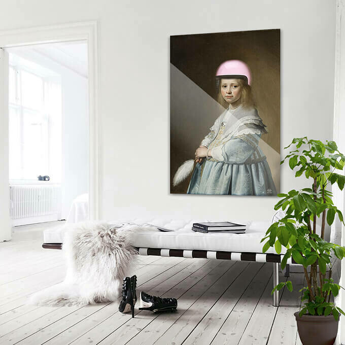 Blue Helmet Girl | Large | 100 x 150 cm