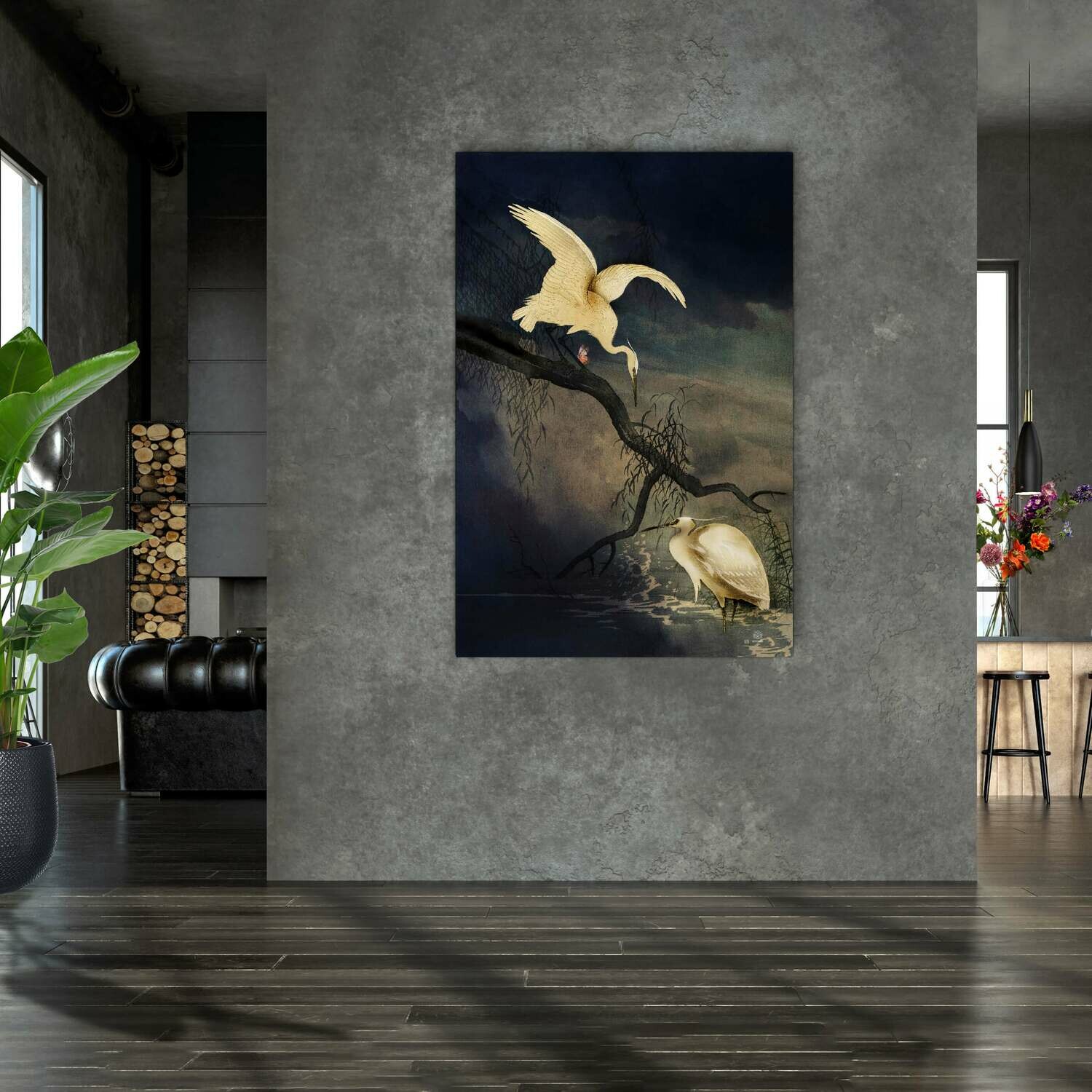 White Heron Luck | Medium | 80 x 120 cm White Heron Luck | Medium | 80 x 120 cm