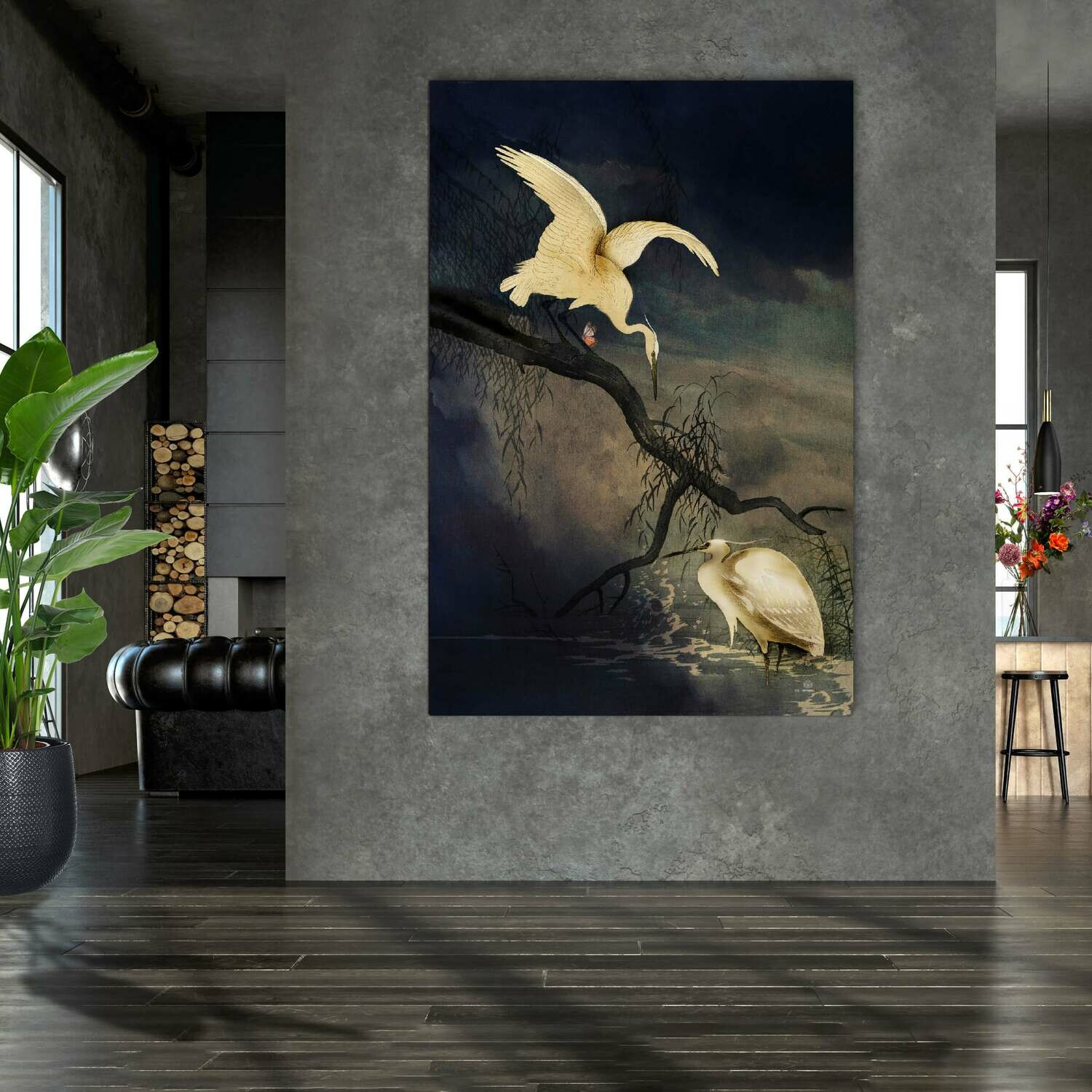 White Heron Luck | Large | 100 x 150 cm