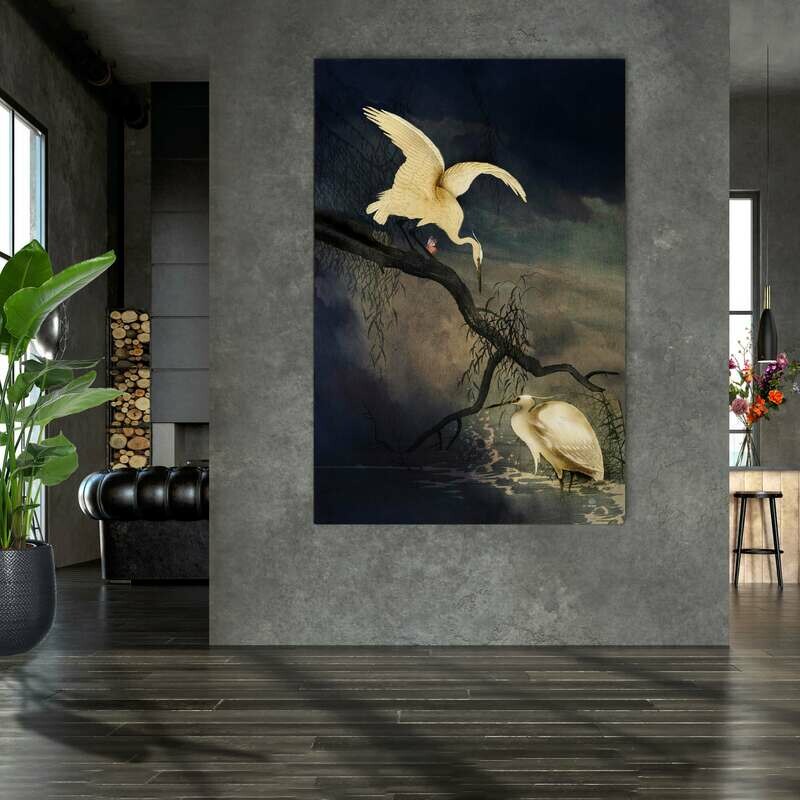 White Heron Luck | Large | 100 x 150 cm White Heron Luck | Large | 100 x 150 cm
