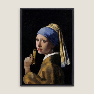 Girl with a Gun Canvas