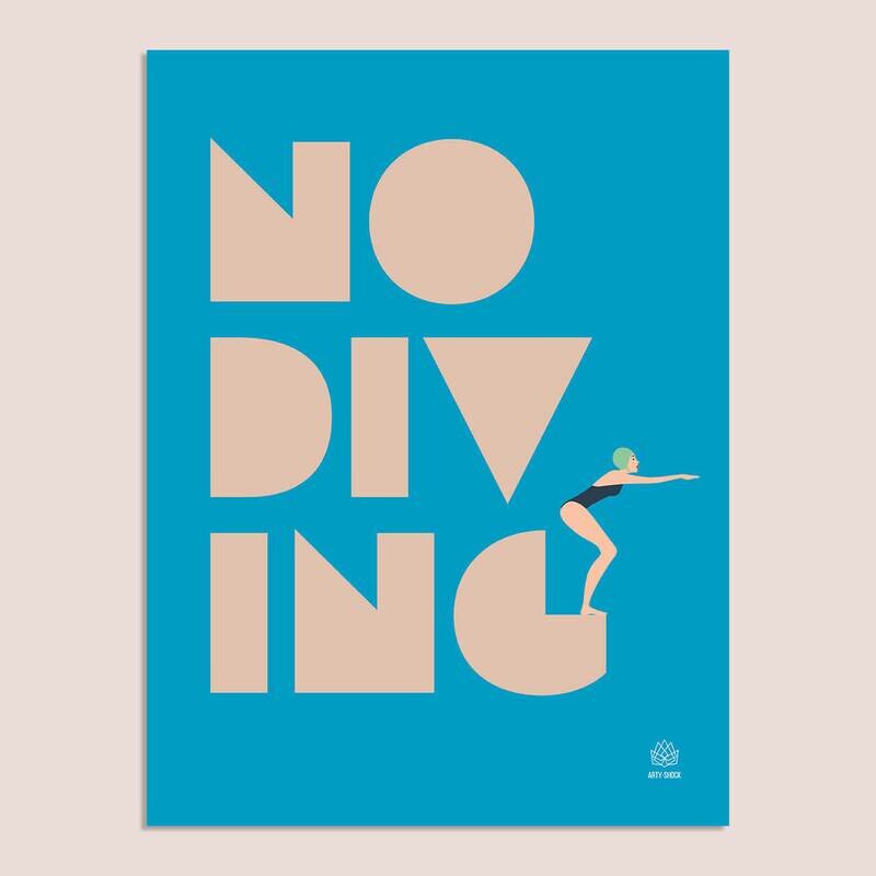 Poster 'No Diving'