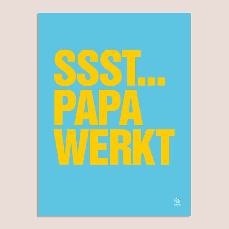 Poster 'Ssst... papa werkt'