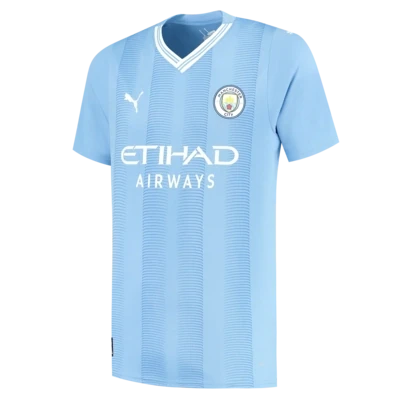 Manchester City Home 2023/24 Supporters Shirt & Shorts - Juniors