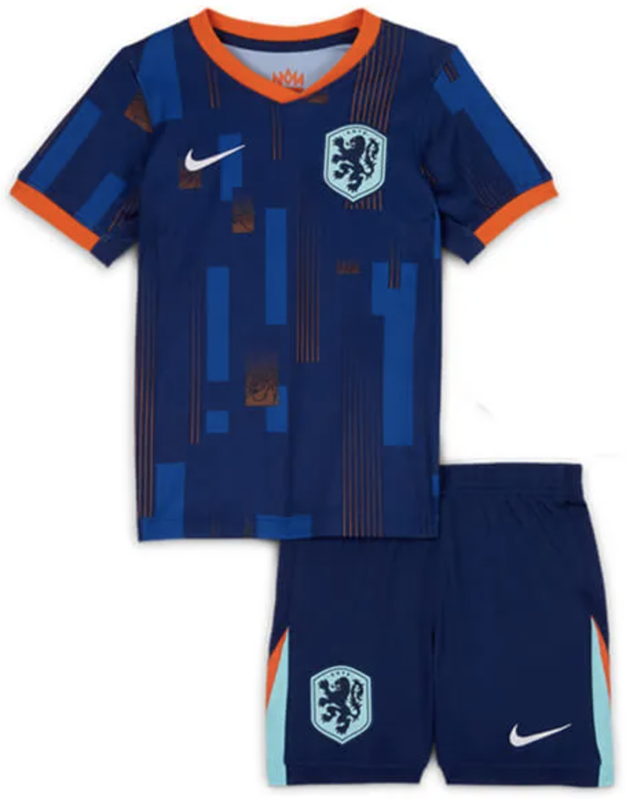 Netherlands Euro 2024 Away Supporter's Shirt & Shorts - Junior