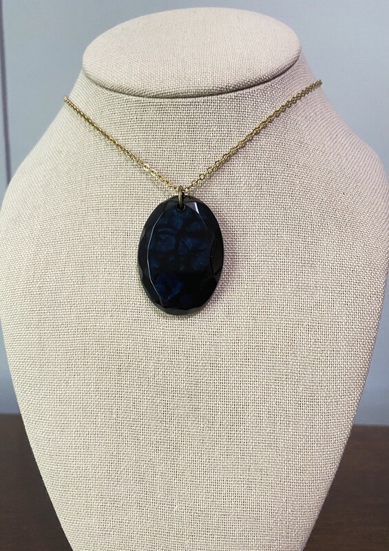 Black with Dark Blue showing through